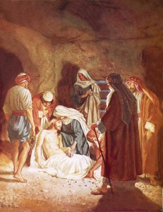 Joseph von Arimathäa legt den Körper von Jesus in sein eigenes Grab