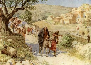 König David flieht aus Jerusalem und wird von Schimi verflucht - Bibel