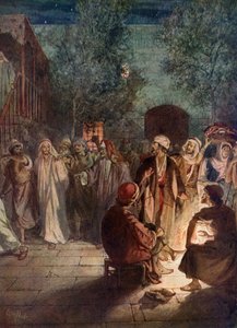 Petrus verleugnet Jesus zum dritten Mal - Bibel von William Brassey Hole