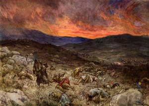 Der Tod Sauls am Gilboa - Bibel von William Brassey Hole