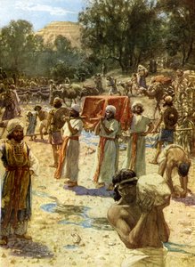 Die israelitischen Priester tragen die Bundeslade - Bibel