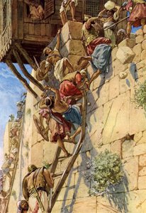 Die Eroberung Jerusalems von den Jebusitern - Bibel von William Brassey Hole