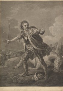 David Garrick als Richard III im Drury Lane Theatre, 1759 von William Bromley