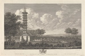 Chinesischer Pavillon in europäischer Landschaft