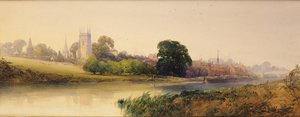 Ein Sommerabend am Avon in Evesham, um 1870-80