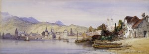 Luzern vom See aus, 1862 von William Callow