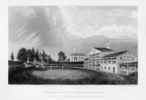 Innenansicht des Astleys Amphitheaters in London, wie es 1777 erschien