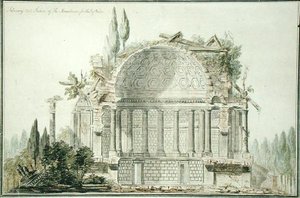 Entwurf für ein Ruinenmausoleum für den Prinzen von Wales (1738-1820) 1752 von William Chambers