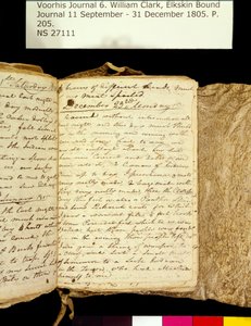 Clark Family Collection - Band 6. Elkskin Journal, Seite 205, 22.-23. Dezember 1805