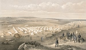 Lager der Marinebrigade vor Sewastopol