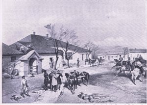 Lord Raglans Hauptquartier in Khutor-Karagatch, Illustration aus British Battles on Land and Sea, 1915
