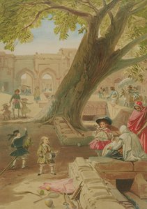 Peepul-Baum im Palast von Delhi, 1863 von William Crimea Simpson