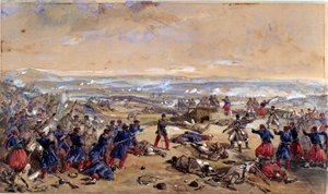 Die Schlacht von Tcherneya, 16. August 1855 von William Crimea Simpson