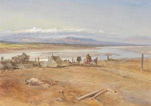 Der Fluss Chenab, Punjab, 1865 von William Crimea Simpson