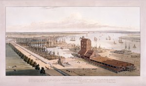 Brunswick Dock und East India Dock, Poplar, London, 1803