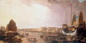 Die europäischen Fabriken in Kanton, China von William Daniell