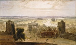 Blick vom Rundturm, Windsor Castle, 1827 von William Daniell