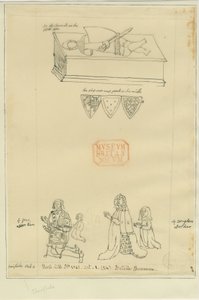 Tamworth Church - Grab: Zeichnung in Tinte, nd [?17. Jh.] (Zeichnung) von William Dugdale
