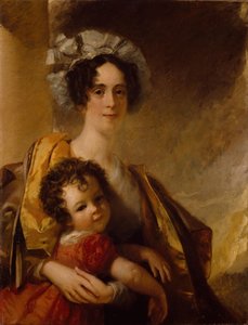 Mrs. John Clerk Maxwell geb. Frances Cay und ihr Sohn James von William Dyce