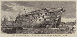 HMS Marlborough, das neue Ausbildungscollege für Marineingenieurstudenten von William Edward Atkins