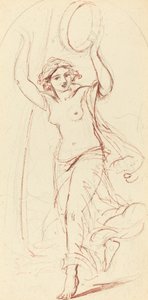 Tanzende Frau mit Tamburin von William Edward Frost