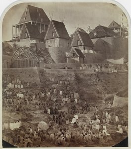 Ansicht von Antsahatsiroa, Madagaskar, 1862-65 von William Ellis