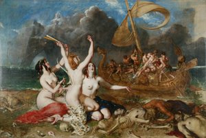 Die Sirenen und Odysseus, ca. 1837 von William Etty