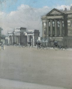 Hyde Park Corner im Nebel von William Evelyn Osbourne