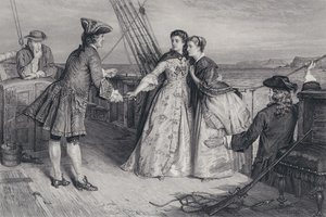 Illustration für Der Pirat von Sir Walter Scott (Stich)