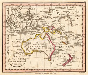 Australien und Neuseeland. Neu-Holland. Karte.