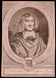 Porträt von Christopher Simpson (ca. 1605-69)