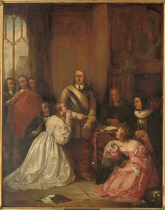 Cromwells Familie, die um das Leben von Charles I. bittet von William Fisk