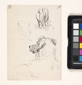 Hund (Recto), Hund und Kuh (Verso) von William Forsyth