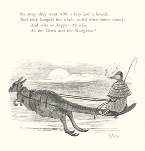 Die Ente und das Känguru (Gravur)