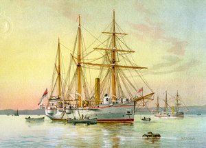 HMS Bramble, Royal Navy 1. Klasse Kanonenboot, ca. 1890-ca. 1893