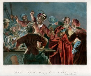 Aber er leugnete vor ihnen allen und sagte: Ich weiß nicht, was du sagst, ca. 1850 von William French