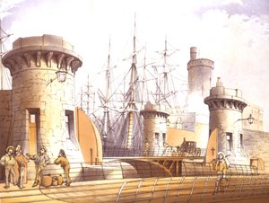 Stanley Dock Gates, 1864 von William Gavin Herdman