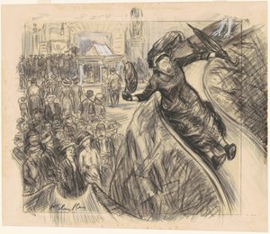 Ich bin diese Rutsche schneller hinuntergegangen als der Empire State Express von William Glackens