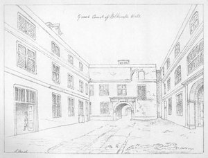 Großer Hof von Blackwell Hall, City of London, 1886 von William Griggs