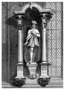Die Statue von Edward VI., von der Vorderseite der Guildhall-Kapelle, City of London von William Griggs