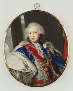 S.K.H. Friedrich, Herzog von York, Dreiviertellänge, Frontalansicht, in der Regalia des Hosenbandordens