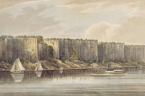 Palisaden, Nr. 19 aus dem Hudson River Portfolio, graviert von J. Hill von William Guy Wall