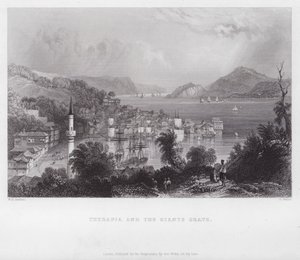 Therapia und das Grab des Riesen (Gravur) von William H. Bartlett