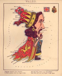 Geographischer Spaß - humorvolle Umrisse verschiedener Länder von William Harvey