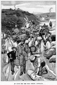 Auf dem Weg zu den Goldfeldern, Australien, 1887 von William Hatherell