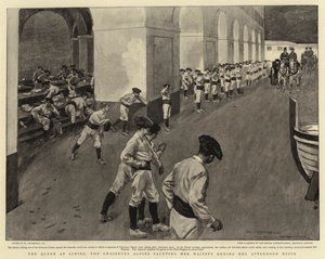 Die Königin in Cimiez, die Chasseurs Alpins grüßen Ihre Majestät während ihrer Nachmittagsfahrt von William Hatherell