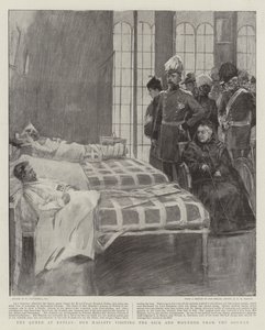 Die Königin in Netley, Ihre Majestät besucht die Kranken und Verwundeten aus dem Sudan von William Hatherell