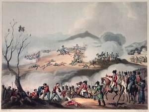 Schlacht von Orthes, 27. Februar 1814, graviert von Daniel Havell von William Heath