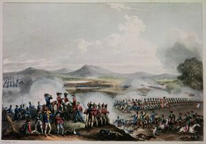 Schlacht von Talavera, 28. Juli 1809, graviert von Thomas Sutherland (geb. ca. 1785) von William Heath