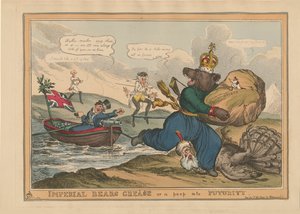 Imperial Bears Grease Greece oder ein Blick in die Zukunft. Karikatur über den Russisch-Türkischen Krieg